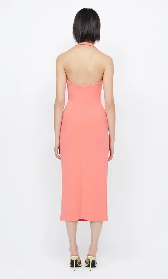 Bec Bridge Dresses CYNDIE HALTER MIDI DRESS Coral 8211 Women