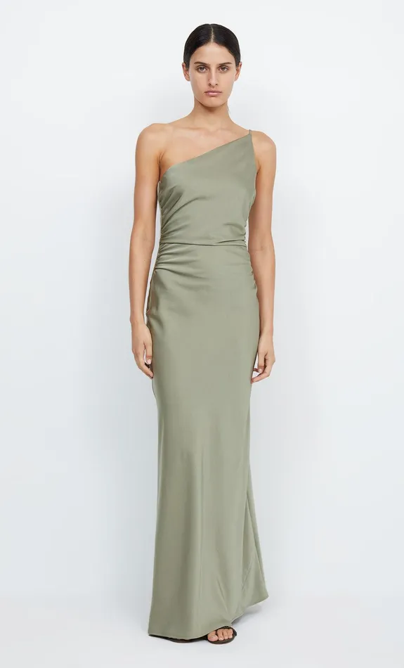 Bec Bridge Dresses ETERNITY ASYM MAXI DRESS Sage 8211 Women