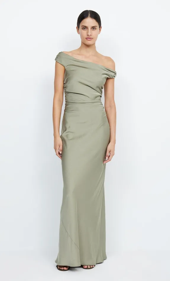 Bec Bridge Dresses ETERNITY OFF SHOULDER MAXI Sage 8211 Women