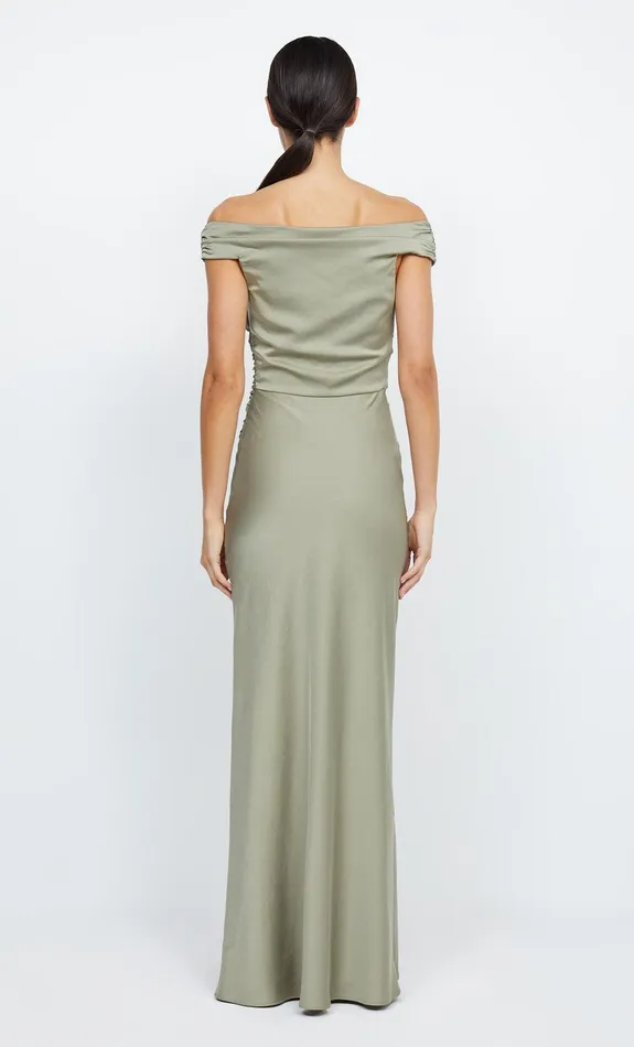 Bec Bridge Dresses ETERNITY OFF SHOULDER MAXI Sage 8211 Women