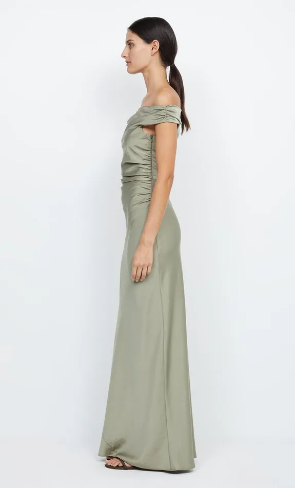 Bec Bridge Dresses ETERNITY OFF SHOULDER MAXI Sage 8211 Women
