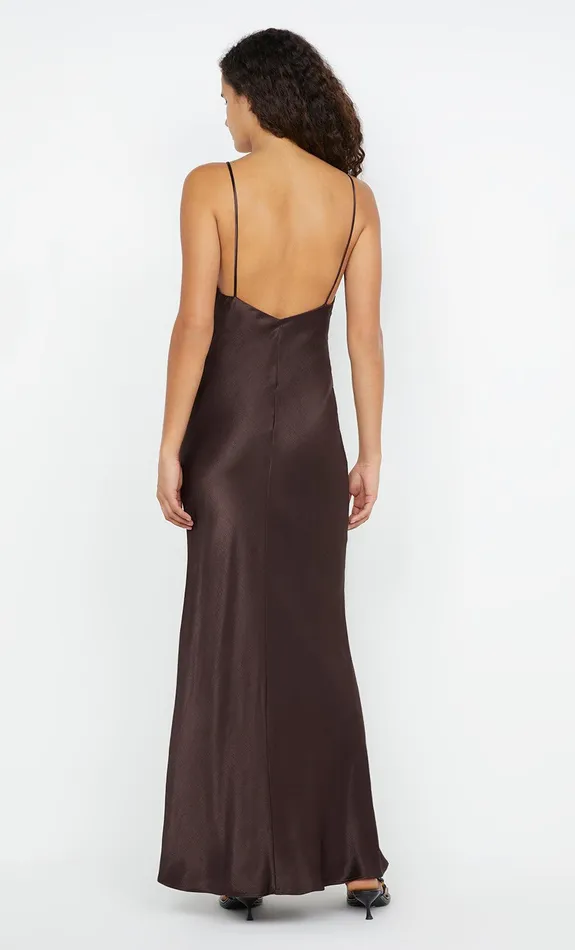 Bec Bridge Dresses MOON DANCE V MAXI DRESS Dark Chocolate 8211 Women