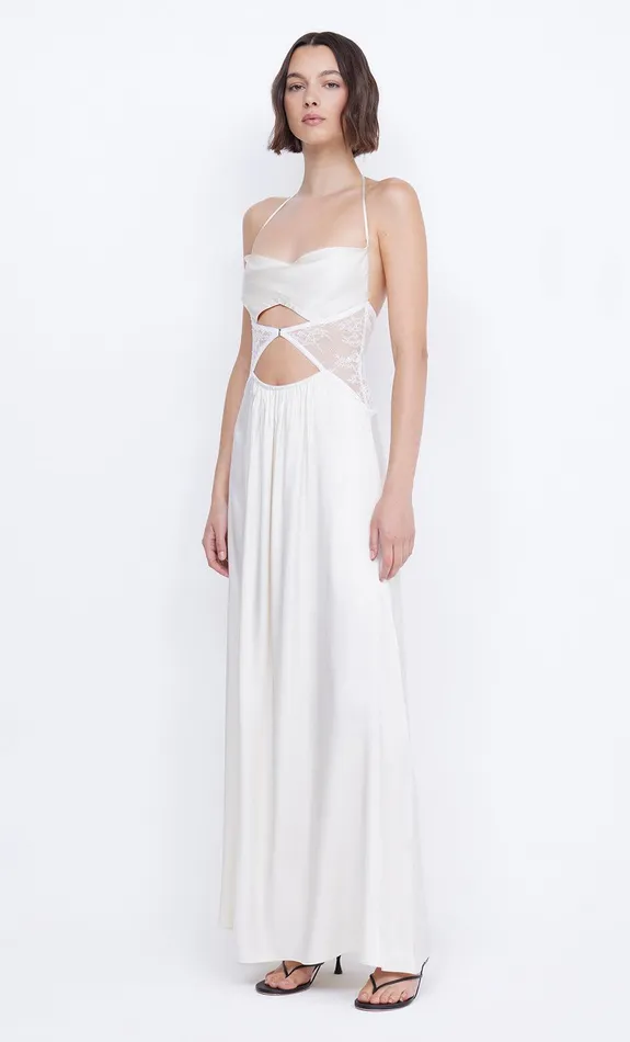 Bec Bridge Dresses SANTAL HALTER MAXI DRESS Ivory 8211 Women