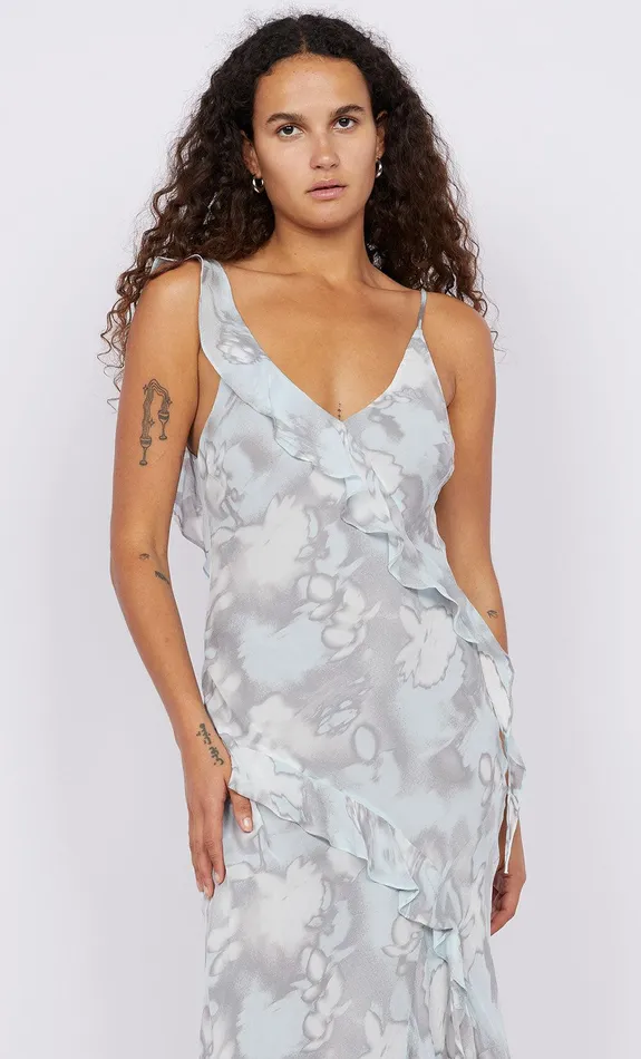 Bec Bridge Dresses ZABELLE FRILL DRESS Moonshadow 8211 Women