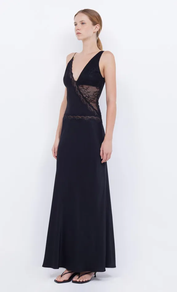 Bec Bridge Event Wear Dresses ABRIELLE LACE MAXI DRESS Blackblack 8211 Women