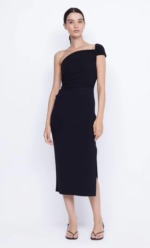 Bec Bridge Event Wear Dresses ELEA ASYM MIDI DRESS Black 8211 Women