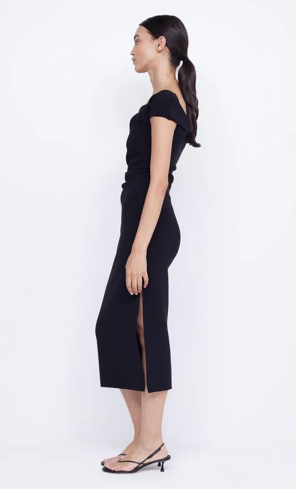 Bec Bridge Event Wear Dresses ELEA ASYM MIDI DRESS Black 8211 Women