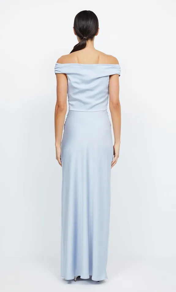 Bec Bridge Event Wear Dresses ETERNITY OFF SHOULDER MAXI Dusty Blue 8211 Women