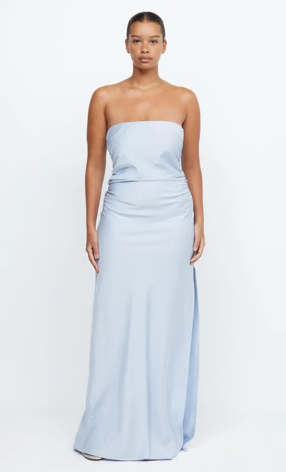 Bec Bridge Event Wear Dresses ETERNITY STRAPLESS MAXI Dusty Blue 8211 Women