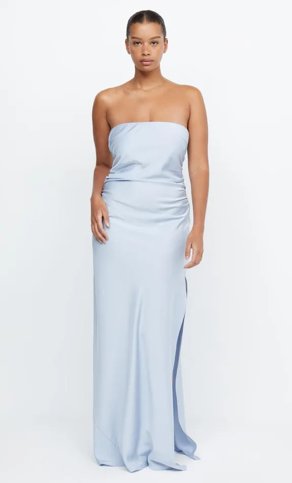 Bec Bridge Event Wear Dresses ETERNITY STRAPLESS MAXI Dusty Blue 8211 Women