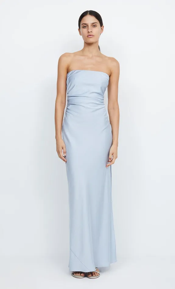Bec Bridge Event Wear Dresses ETERNITY STRAPLESS MAXI Dusty Blue 8211 Women