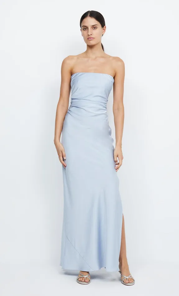 Bec Bridge Event Wear Dresses ETERNITY STRAPLESS MAXI Dusty Blue 8211 Women