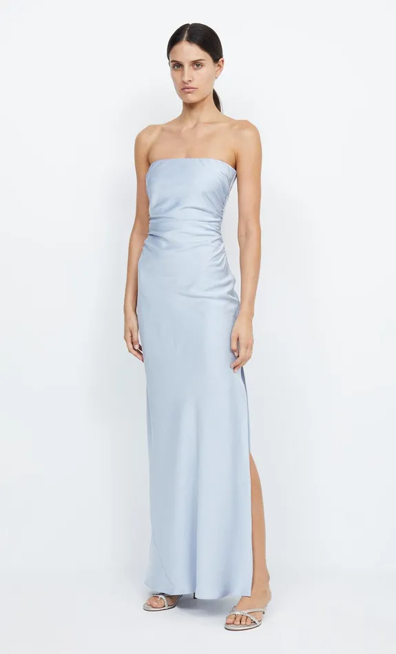 Bec Bridge Event Wear Dresses ETERNITY STRAPLESS MAXI Dusty Blue 8211 Women