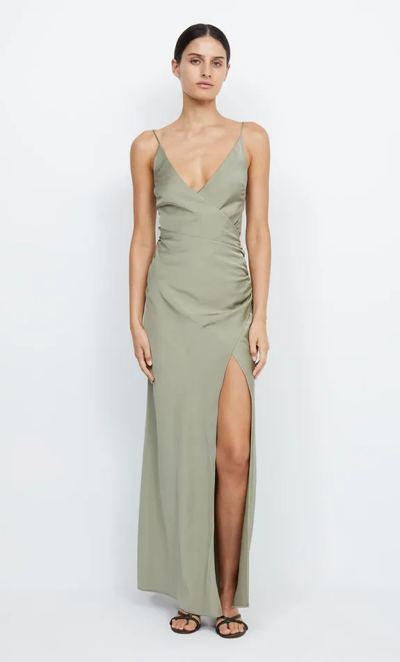 Bec Bridge Event Wear Dresses ETERNITY V MAXI DRESS Sage 8211 Women