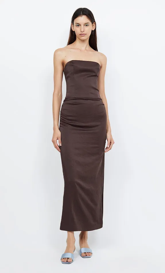 Bec Bridge Event Wear Dresses JONES STRAPLESS MAXI DRESS Cocoa 8211 Women