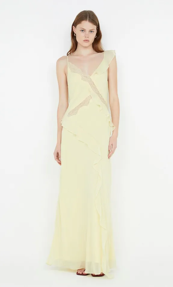 Bec Bridge Event Wear Dresses KNOX MAXI DRESS Ice Yellow 8211 Women