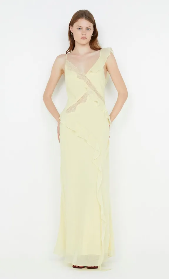 Bec Bridge Event Wear Dresses KNOX MAXI DRESS Ice Yellow 8211 Women