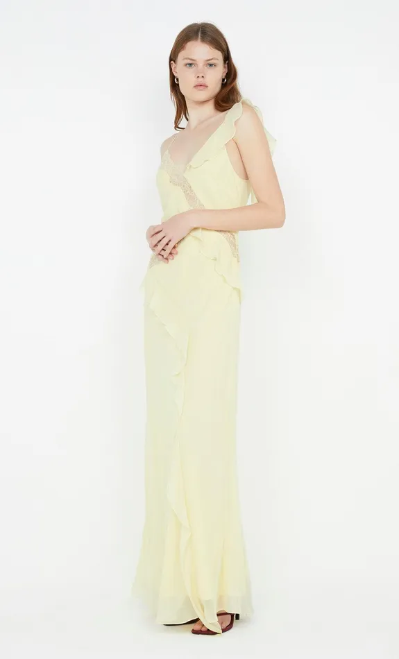 Bec Bridge Event Wear Dresses KNOX MAXI DRESS Ice Yellow 8211 Women