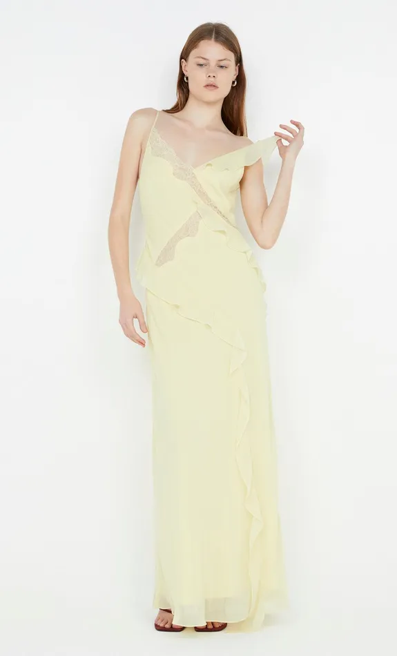 Bec Bridge Event Wear Dresses KNOX MAXI DRESS Ice Yellow 8211 Women