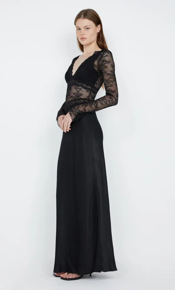 Bec Bridge Event Wear Dresses LOANI LONG SLEEVE MAXI DRESS Black 8211 Women