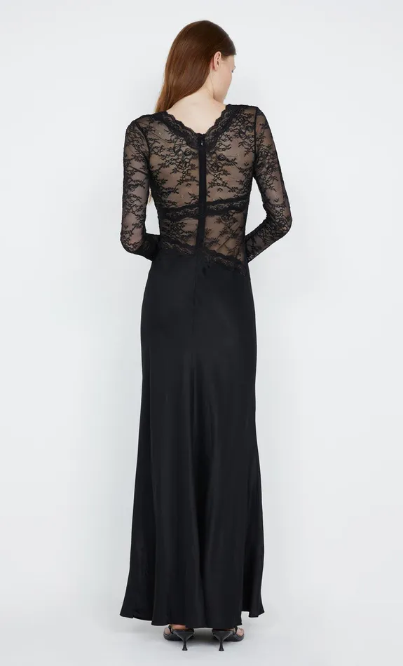 Bec Bridge Event Wear Dresses LOANI LONG SLEEVE MAXI DRESS Black 8211 Women