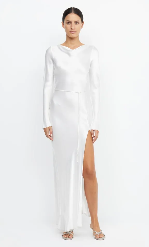 Bec Bridge Event Wear Dresses MOON DANCE LONG SLEEVE MAXI DRESS Ivory 8211 Women