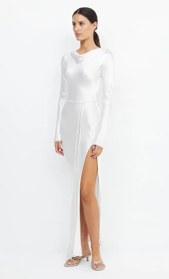 Bec Bridge Event Wear Dresses MOON DANCE LONG SLEEVE MAXI DRESS Ivory 8211 Women