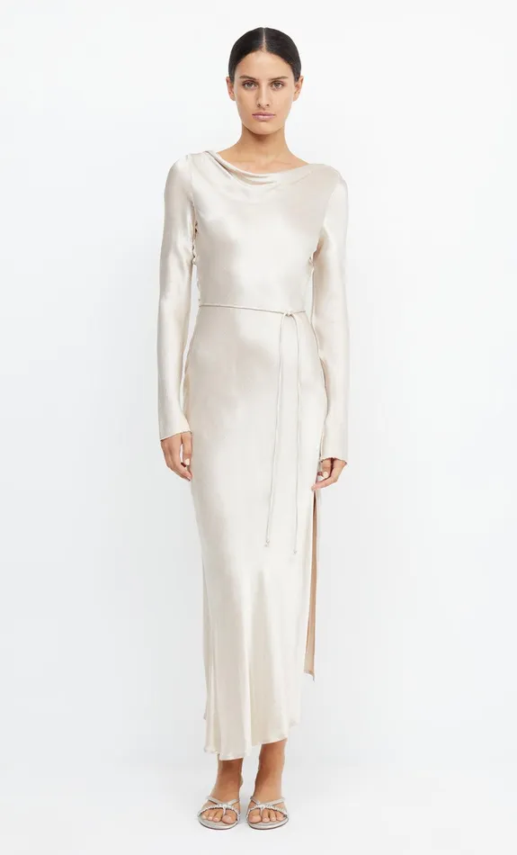 Bec Bridge Event Wear Dresses MOON DANCE LONG SLEEVE MAXI DRESS Sand 8211 Women