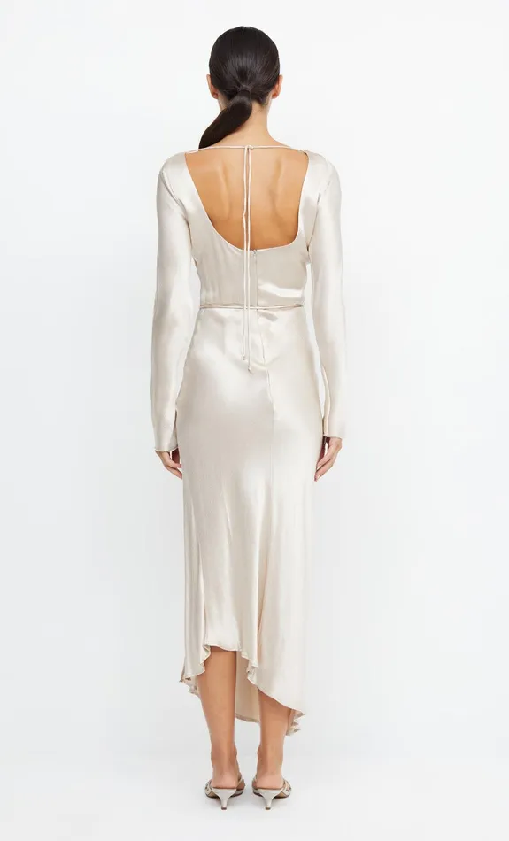 Bec Bridge Event Wear Dresses MOON DANCE LONG SLEEVE MAXI DRESS Sand 8211 Women