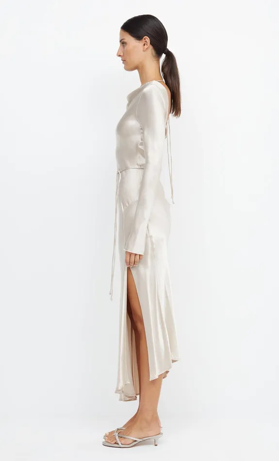 Bec Bridge Event Wear Dresses MOON DANCE LONG SLEEVE MAXI DRESS Sand 8211 Women