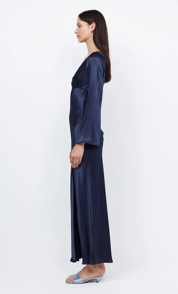 Bec Bridge Event Wear Dresses REN LONG SLEEVE MAXI DRESS Ink 8211 Women