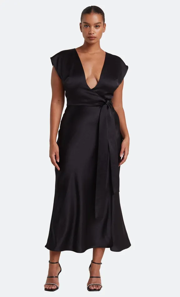 Bec Bridge Event Wear Dresses THE DREAMER WRAP DRESS Black 8211 Women