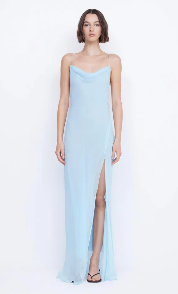 Bec Bridge Maxi Dresses ELZETTE SPLIT MAXI DRESS Dolphin Blue 8211 Women