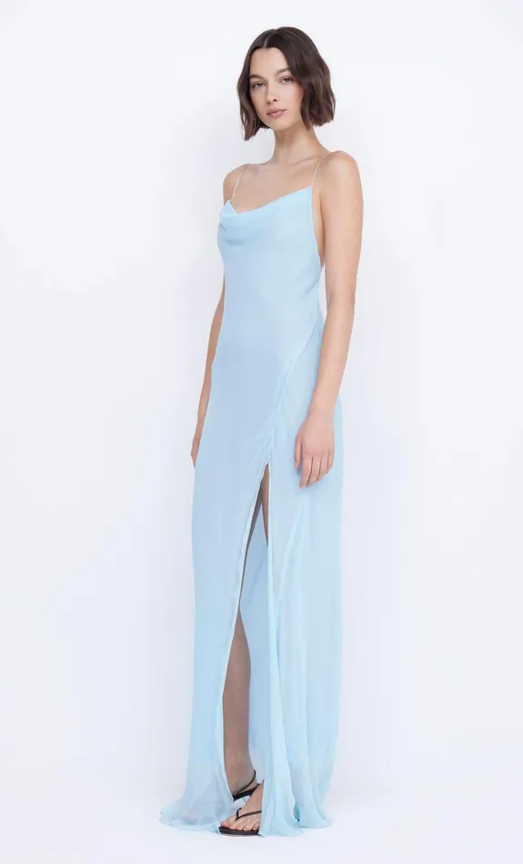 Bec Bridge Maxi Dresses ELZETTE SPLIT MAXI DRESS Dolphin Blue 8211 Women