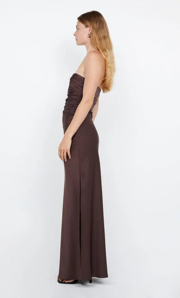 Bec Bridge Maxi Dresses ETERNITY STRAPLESS MAXI Dark Chocolate 8211 Women