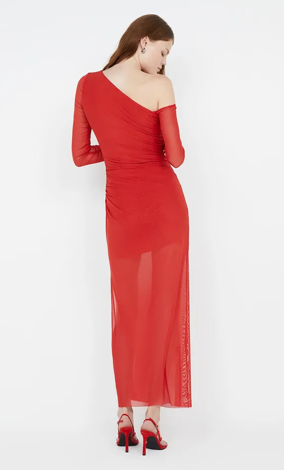 Bec Bridge Maxi Dresses FAE ASYM LONG SLEEVE DRESS Rouge 8211 Women