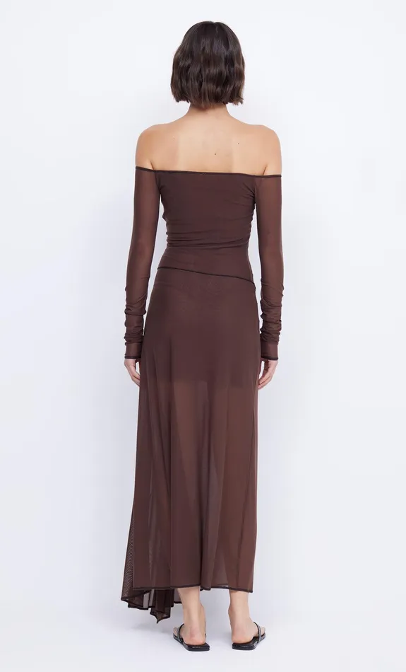 Bec Bridge Maxi Dresses ISADORA LONG SLEEVE DRESS Chocolateblack 8211 Women