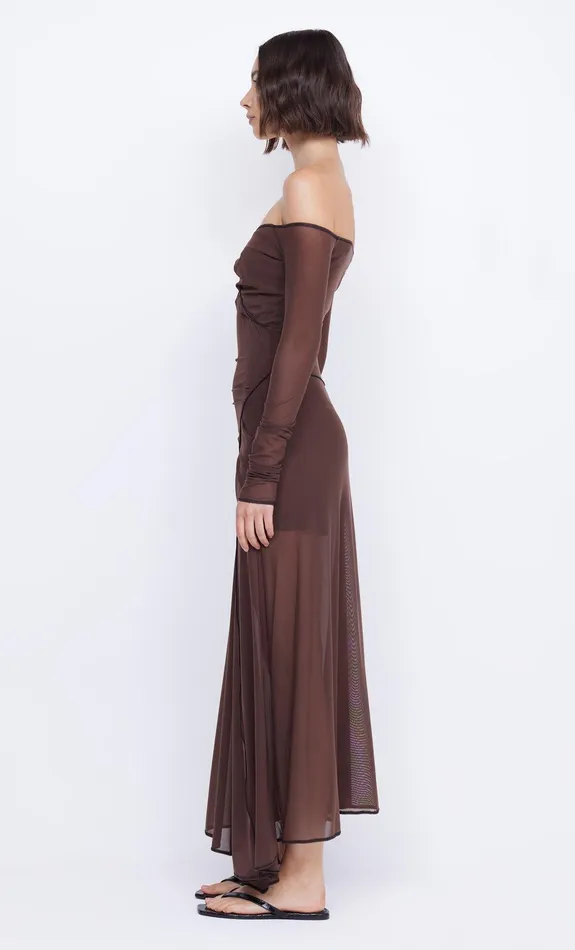 Bec Bridge Maxi Dresses ISADORA LONG SLEEVE DRESS Chocolateblack 8211 Women