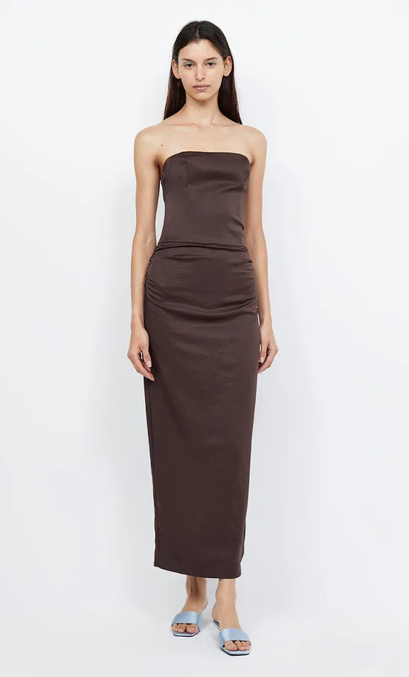 Bec Bridge Maxi Dresses JONES STRAPLESS MAXI DRESS Cocoa 8211 Women