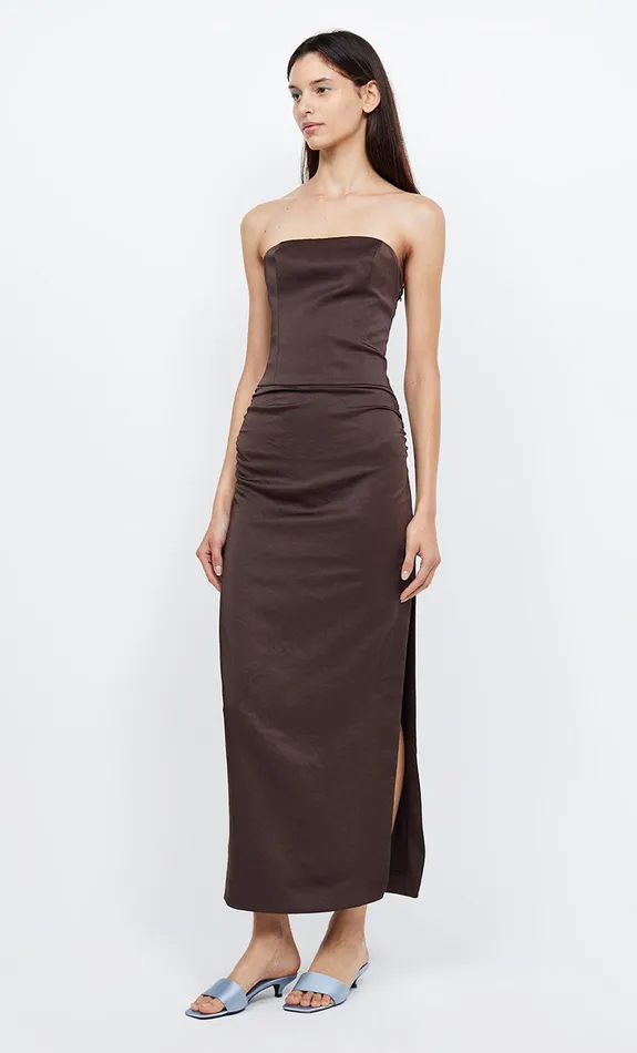 Bec Bridge Maxi Dresses JONES STRAPLESS MAXI DRESS Cocoa 8211 Women