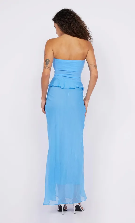 Bec Bridge Maxi Dresses MARESCA STRAPLESS DRESS Azure 8211 Women