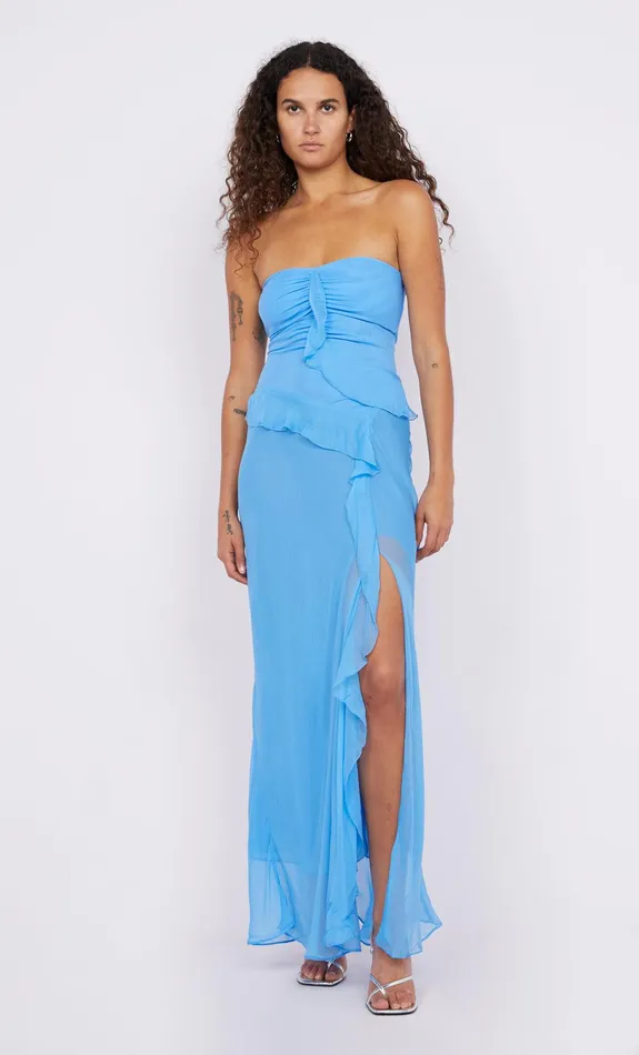 Bec Bridge Maxi Dresses MARESCA STRAPLESS DRESS Azure 8211 Women