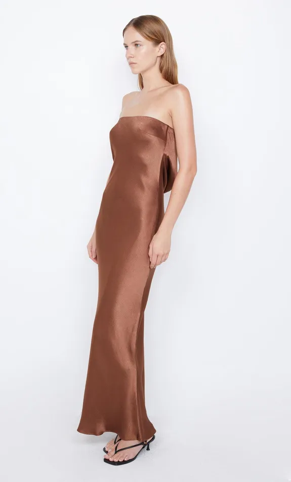 Bec Bridge Maxi Dresses MOON DANCE STRAPLESS DRESS Chocolate 8211 Women