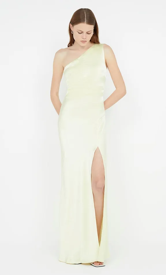 Bec Bridge Maxi Dresses THE DREAMER ASYM DRESS Ice Yellow 8211 Women