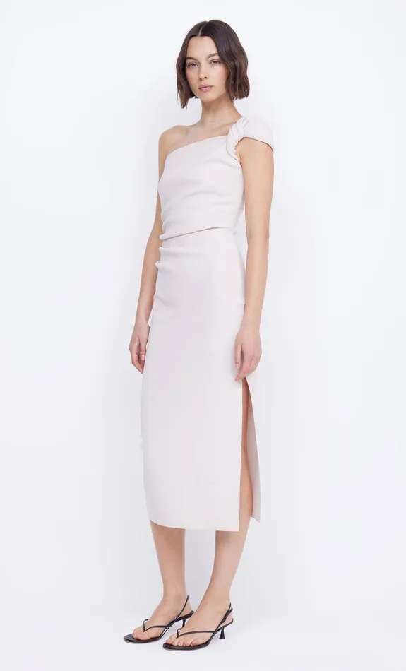 Bec Bridge Midi Dresses ELEA ASYM MIDI DRESS Vanilla Bean 8211 Women