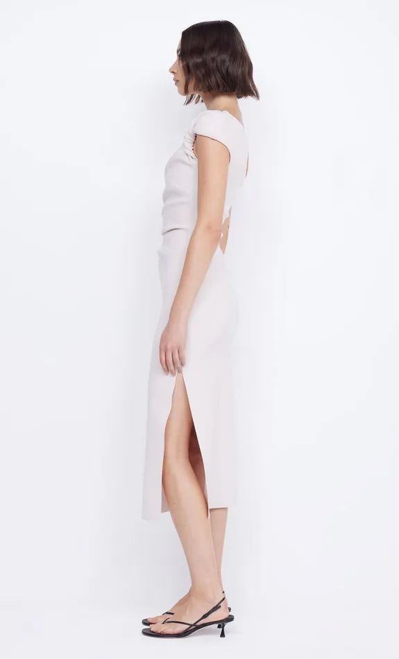 Bec Bridge Midi Dresses ELEA ASYM MIDI DRESS Vanilla Bean 8211 Women