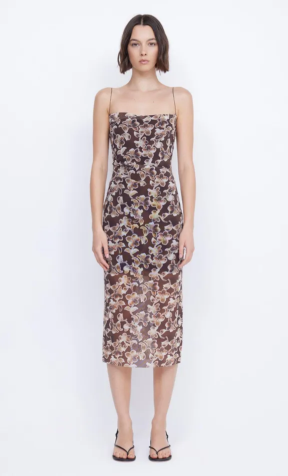 Bec Bridge Midi Dresses HERLANI SINGLET MIDI DRESS Hibiscus Choc 8211 Women