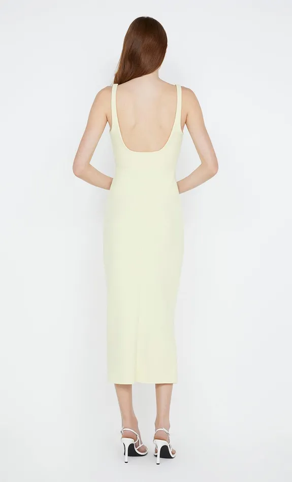 Bec Bridge Midi Dresses KARINA TUCK MIDI DRESS Lemon 8211 Women