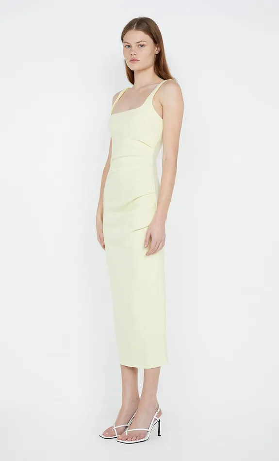 Bec Bridge Midi Dresses KARINA TUCK MIDI DRESS Lemon 8211 Women