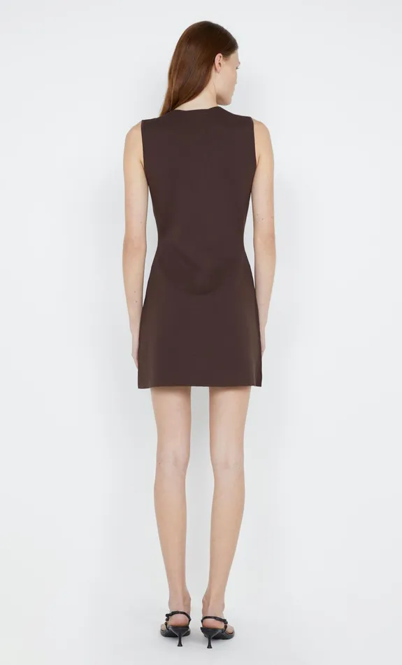 Bec Bridge Mini Dresses ILORA KNIT MINI DRESS Choc 8211 Women
